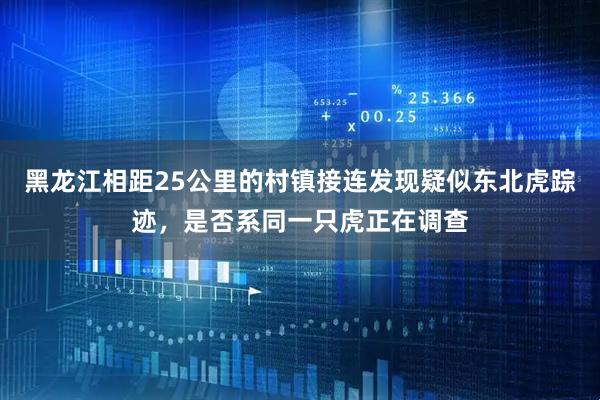 黑龙江相距25公里的村镇接连发现疑似东北虎踪迹，是否系同一只虎正在调查